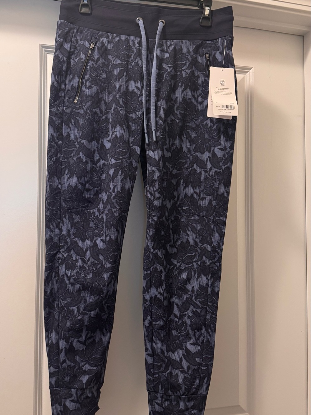 Athleta Navy Floral Joggers